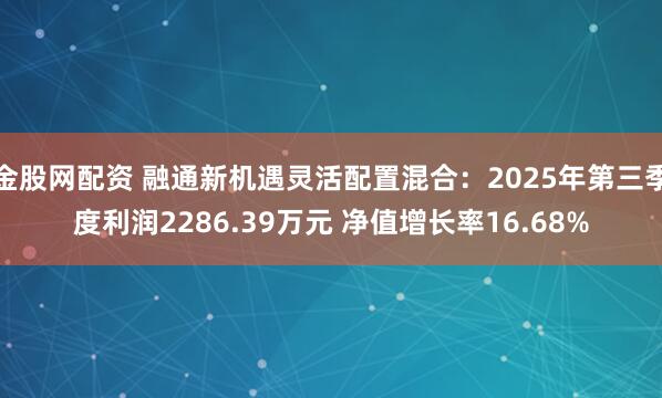 金股网配资 融通新机遇灵活配置混合:2025年第三季度利润2286.39万元 净值增长率16.68%